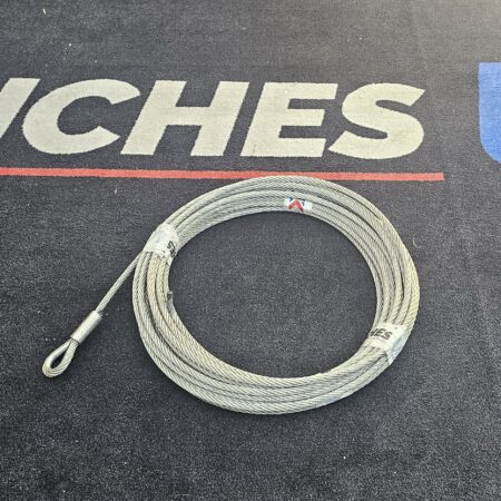 10.2mm x 26mtr steel winch rope, with eye and hook