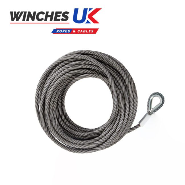 3/16 X 25 Ft Stainless Steel Winch Cable With 1/4 Stainless Clevis Hook – 304S187-25WC-CH