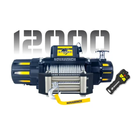 Novawinch 12,000lb 12V Electric Winch with Wire Rope & Wireless Remote