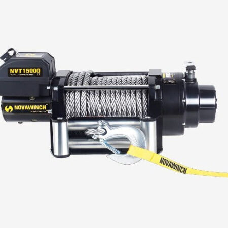 Novawinch 15,000lb/6,810kg 12V Large Frame Electric Winch With Synthetic Rope & Wired Remote Control
