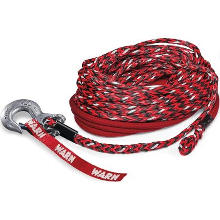 30mtr x 3/8" SpyduraNightline  Warn Synthetic Rope Assembly w/ Hook