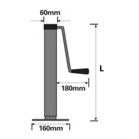 800Kg Heavy Duty Telescopic Trailer Jack
