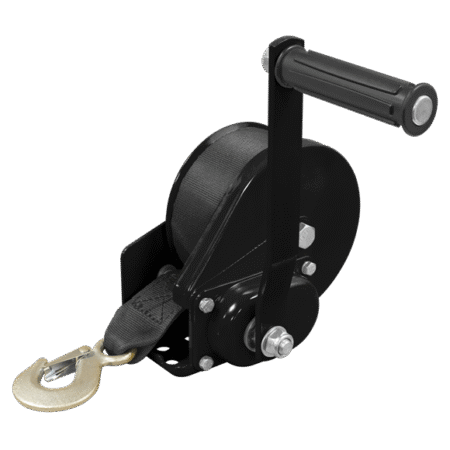 Geared Hand Winch with Brake & Webbing 540kg Capacity