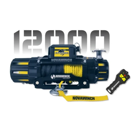 Novawinch 12,000lb 12V Electric Winch with Synthetic Rope & Wireless Remote