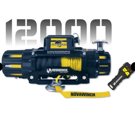 Novawinch 12,000lb 12V Electric Winch with Synthetic  Rope & Wireless Remote