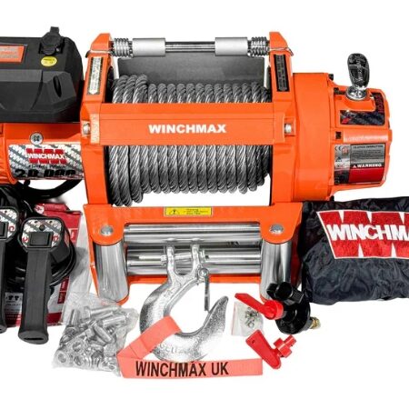 20,000lb 24V Winch Heavy Duty 20m x 14mm Steel Rope