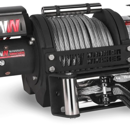 Warrior T1000 25000lb Severe-Duty 12V Electric Winch – Steel Cable