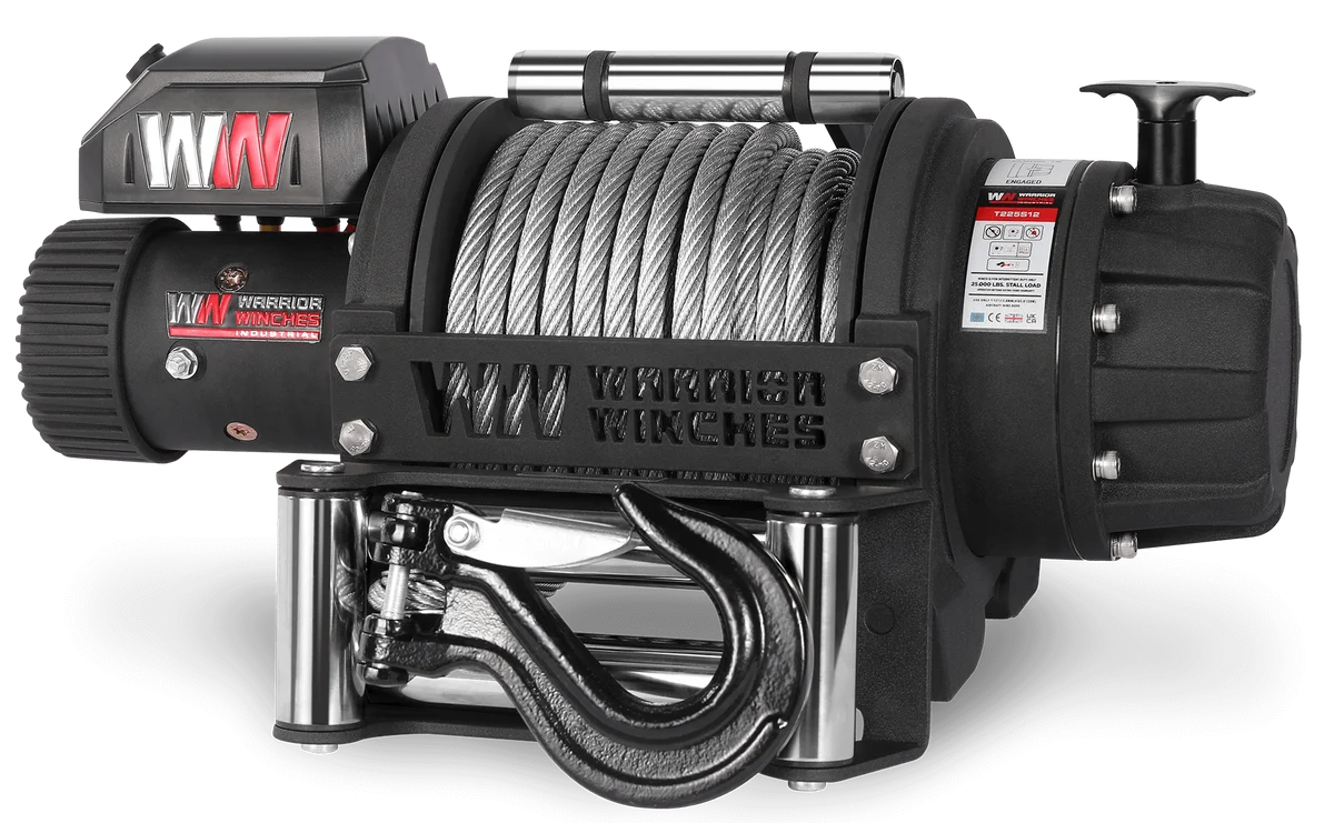 Warrior T1000 25000lb Severe-Duty 12V Electric Winch – Steel Cable - Image 3